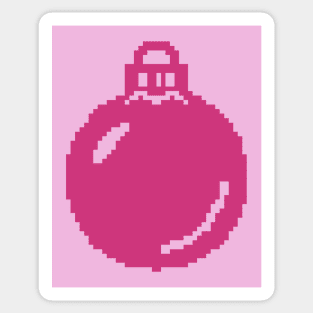 Pink Christmas Decoration pixel art Sticker